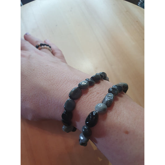 Silverobsidian armband, Nyhet!